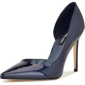 Nine West Women Blue 401 Polyurethane Closed Pointed Toe Heels Pumps